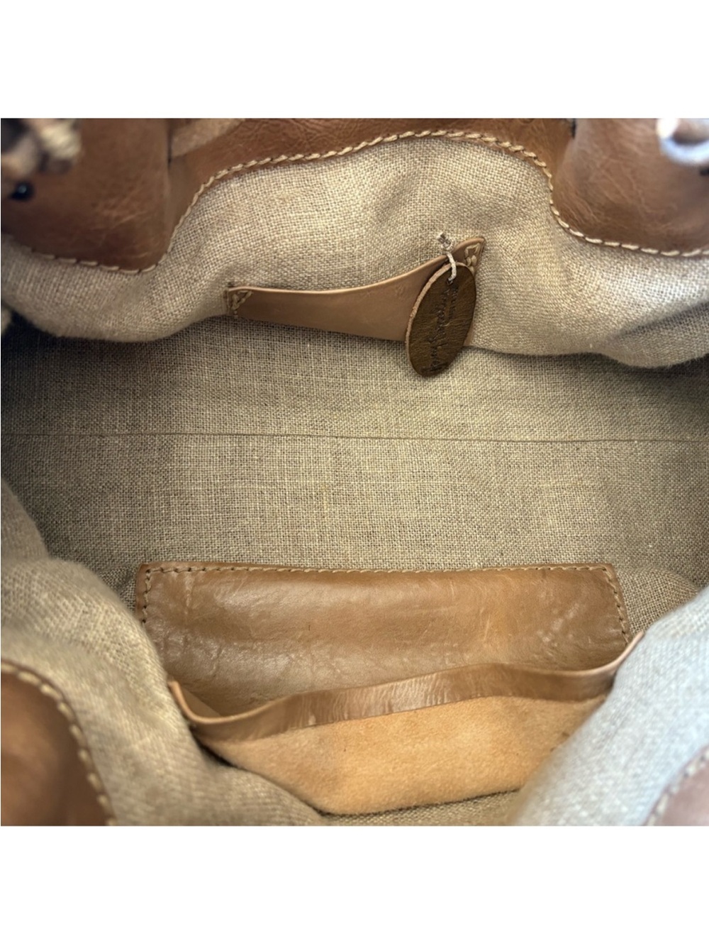 Henry Cuir - One of a Kind - Brown Leather Shoulder Bag - Picture 9 of 11
